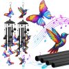 Butterfly Wind Chimes for Outside – Metal Wind Chimes with Aluminum Tubes and Deep, Soothing Sound for Garden, Yard, Patio, or Home Décor
