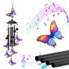 Butterfly Wind Chimes for Outside – Metal Wind Chimes with Aluminum Tubes and Deep, Soothing Sound for Garden, Yard, Patio, or Home Décor