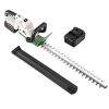20 in Cordless Hedge Trimmer – 21V Electric Bush and Shrub Trimmer with Dual-Action Blade, Safety Lock, and Adjustable Handle