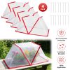 4-Pack Garden Row Accelerator Plant Covers – PVC Mesh Net Cages for Frost and Pest Protection, 31.50 × 13.78 × 13.39 in