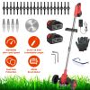 3-in-1 Cordless Grass Wacker – Battery Powered Trimmer with Wheels, Adjustable Head, and Extendable Shaft