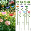 6-Pack Metal Bee Watering Stations – Anti-Drowning Bee and Butterfly Feeders with Flower Stakes for Garden Décor