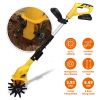 Cordless Electric Garden Tiller Cultivator – 20V Rechargeable, 3.93 in Width, 6.69 in Depth, up to 250 RPM