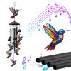 Hummingbird Wind Chimes for Outside – Metal Wind Chimes with Aluminum Tubes and Deep, Soothing Sound for Garden, Yard, Patio, or Home Décor
