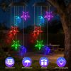 2-Pack Solar Moon and Star Wind Chimes – 7-Color Changing, IPX4 Waterproof LED Wind Chimes for Outdoor Garden and Yard Décor