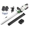 20 in Cordless Hedge Trimmer – 21V Electric Bush and Shrub Trimmer with Dual-Action Blade, Safety Lock, and Adjustable Handle