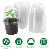 30-Pack Plant Nursery Pots with Clear Domes – PET Seed Starting Containers with Drainage Holes