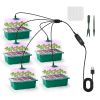 5-Pack Seed Starter Trays with Grow Lights and Humidity Domes – 60-Cell Germination Kit with 5-Level Brightness and 4 Timers