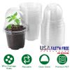30-Pack Plant Nursery Pots with Clear Domes – PET Seed Starting Containers with Drainage Holes