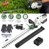 20 in Cordless Hedge Trimmer – 21V Electric Bush and Shrub Trimmer with Dual-Action Blade, Safety Lock, and Adjustable Handle