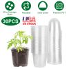 30-Pack Plant Nursery Pots with Clear Domes – PET Seed Starting Containers with Drainage Holes