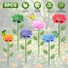 6-Pack Metal Bee Watering Stations – Anti-Drowning Bee and Butterfly Feeders with Flower Stakes for Garden Décor