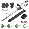 20 in Cordless Hedge Trimmer – 21V Electric Bush and Shrub Trimmer with Dual-Action Blade, Safety Lock, and Adjustable Handle
