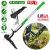 38.97 in Aluminum Stand-Up Weed Puller – 4-Claw Manual Root Remover for Lawn, Yard, and Garden