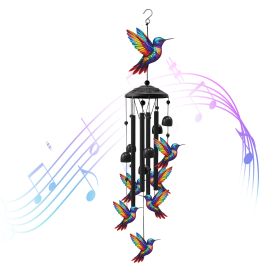 Hummingbird Wind Chimes for Outside – Metal Wind Chimes with Aluminum Tubes and Deep, Soothing Sound for Garden, Yard, Patio, or Home Décor