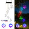 2-Pack Solar Moon and Star Wind Chimes – 7-Color Changing, IPX4 Waterproof LED Wind Chimes for Outdoor Garden and Yard Décor