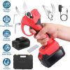 21V Cordless Electric Pruning Shears – 1.57 in Cutting Diameter with 2 Rechargeable Batteries and Replacement Blades