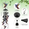 Hummingbird Wind Chimes for Outside – Metal Wind Chimes with Aluminum Tubes and Deep, Soothing Sound for Garden, Yard, Patio, or Home Décor