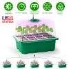 5-Pack Seed Starter Trays with Grow Lights and Humidity Domes – 60-Cell Germination Kit with 5-Level Brightness and 4 Timers