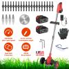 3-in-1 Cordless Grass Wacker – Battery Powered Trimmer with Wheels, Adjustable Head, and Extendable Shaft