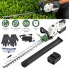 20 in Cordless Hedge Trimmer – 21V Electric Bush and Shrub Trimmer with Dual-Action Blade, Safety Lock, and Adjustable Handle