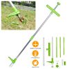 Stand-Up Weed Puller Twister – 3-Claw Aluminum Root Removal Tool with Foot Pedal, 38.98 in Handle