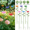 6-Pack Metal Bee Watering Stations – Anti-Drowning Bee and Butterfly Feeders with Flower Stakes for Garden Décor