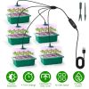 5-Pack Seed Starter Trays with Grow Lights and Humidity Domes – 60-Cell Germination Kit with 5-Level Brightness and 4 Timers