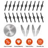 25-Piece Trimmer Blade Replacement Set – Alloy, Stainless Steel, and Plastic Blades for Cordless Weed Trimmer