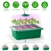 5-Pack Seed Starter Trays with Grow Lights and Humidity Domes – 60-Cell Germination Kit with 5-Level Brightness and 4 Timers