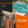 2-Pack Heavy Duty Garden Hose Holders – Stainless Steel Wall-Mount Hose Rack Organizers, Black