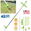 Stand-Up Weed Puller Twister – 3-Claw Aluminum Root Removal Tool with Foot Pedal, 38.98 in Handle