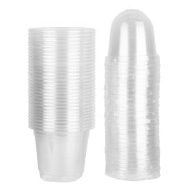 30-Pack Plant Nursery Pots with Clear Domes – PET Seed Starting Containers with Drainage Holes