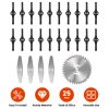 25-Piece Trimmer Blade Replacement Set – Alloy, Stainless Steel, and Plastic Blades for Cordless Weed Trimmer