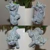 4pcs Planter Pot Hanger Mini Dragon Resin Statues