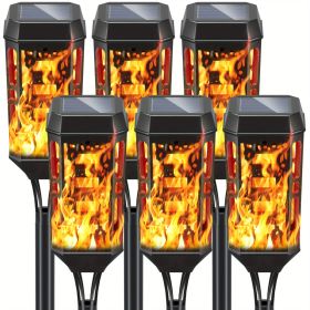 6-Pack 12-LED Solar Square Flame Lights