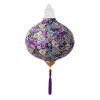 12" Purple Daisy Chinese Cloth Lantern – Floral Hanging Decor