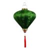 14" Green Diamond Cloth Lantern – Festival Hanging Décor
