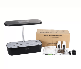 12-Pod Indoor Hydroponic Herb Garden with LED Grow Light