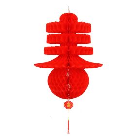 Chinese Red Chun Hanging Festival Lanterns – Pair