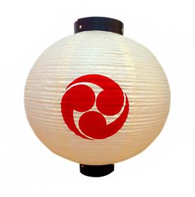12" Japanese-Style Paper Lantern – White “B” Design