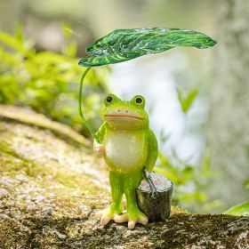 Outdoor Frog Resin Statue – Garden Courtyard Décor, Female Gardening Gift