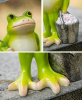 Outdoor Frog Resin Statue – Garden Courtyard Décor, Female Gardening Gift