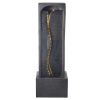 38.6" VEVOR Outdoor Water Fountain – 1‑Tier Vertical Rock Base with LED