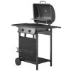 2‑Burner Propane Gas Grill with Wheels, Warming Rack & Side Shelves – 18,000 BTU