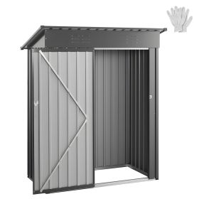 5 x 3 ft Metal Garden Shed with Lockable Door & Vents