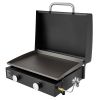 Portable 2‑Burner Propane Gas Griddle with Lid & Grease Tray – 22 in Tabletop