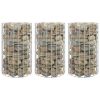 Circular Gabion Raised Beds, Set of 3 – Galvanized Steel Ø11.8" x 19.7"