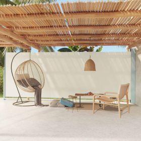 Patio Retractable Side Awning 78.7"x236.2" Cream