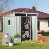 6' x 5' White Metal Storage Shed with Window & Metal Foundation